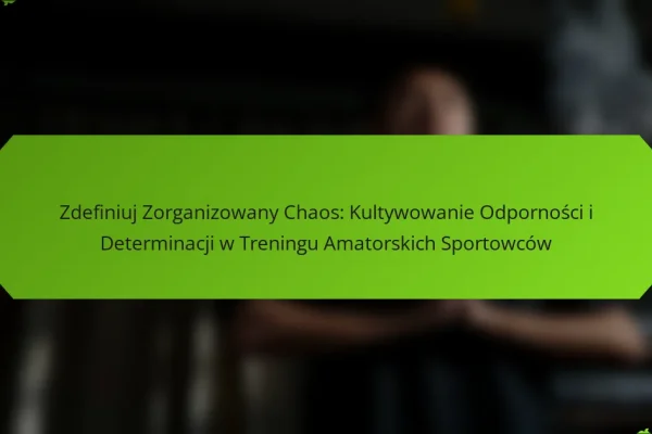 Zdefiniuj Zorganizowany Chaos: Kultywowanie Odporności i Determinacji w Treningu Amatorskich Sportowców